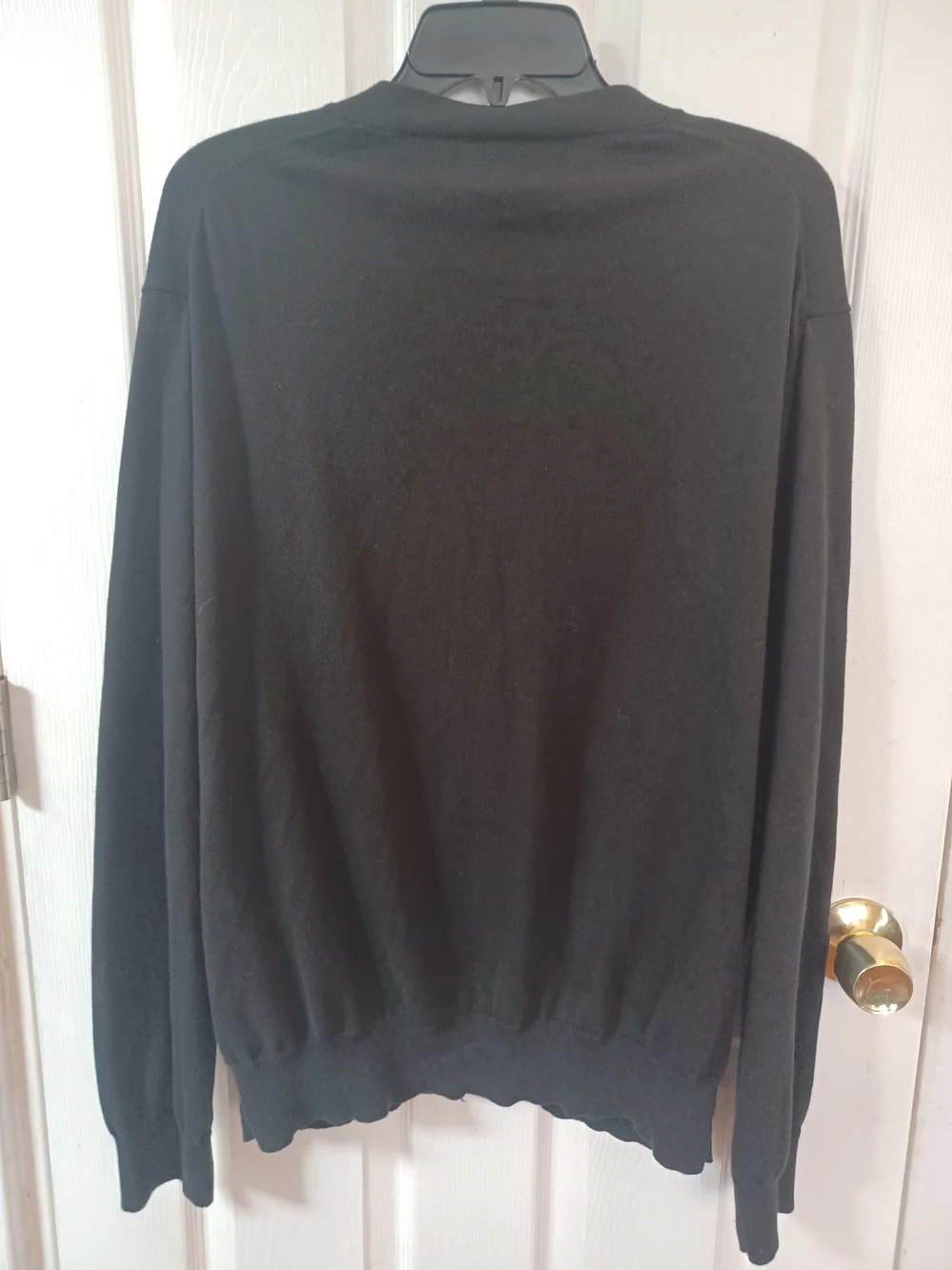 Polo Ralph Lauren Men's Black Pima Cotton V-Neck Cardigan Sweater Size XL